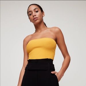 Babaton cropped tube top - black